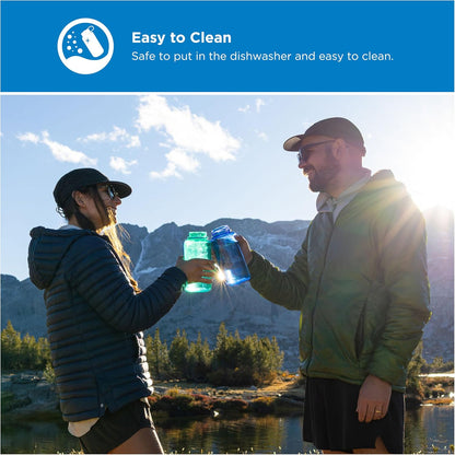 Nalgene Wide Mouth Water Bottle, 32 oz (1 Litre), Cornflower Blue - view 4