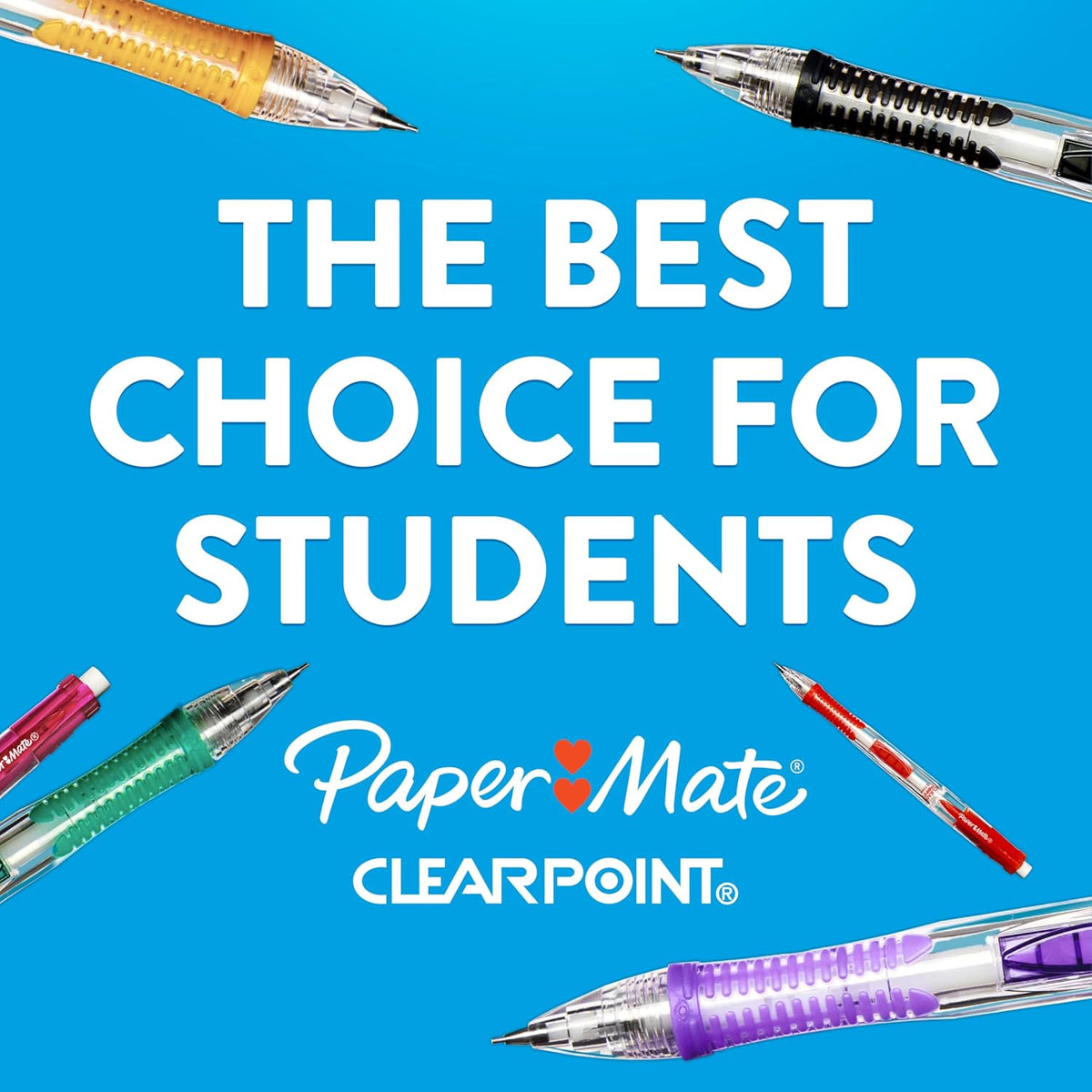 Paper Mate Clearpoint Mechanical Pencils - 0.7 mm HB, Assorted Colours, 10 Count — alternate product view