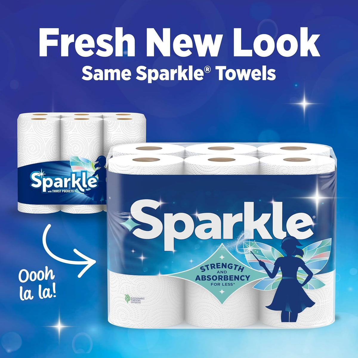 Sparkle Tear-A-Square 2-Ply Paper Towels, 12 Double Rolls - view 4
