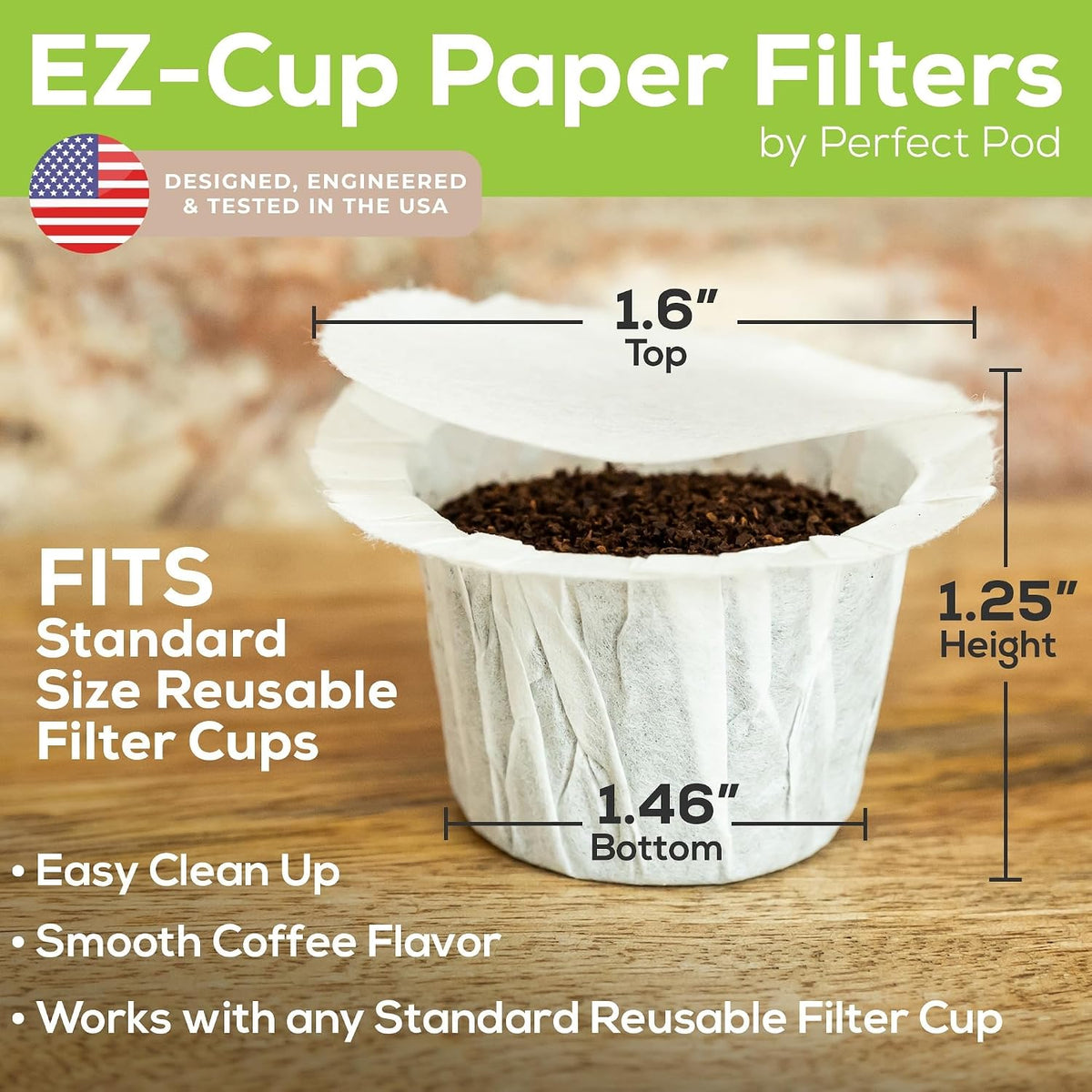 Perfect Pod EZ-Cup Paper Filters with Lid, 200 Count - view 2
