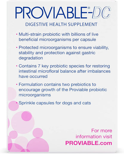 Nutramax Proviable Probiotics for Dogs and Cats, 30 Sprinkle Capsules - view 4