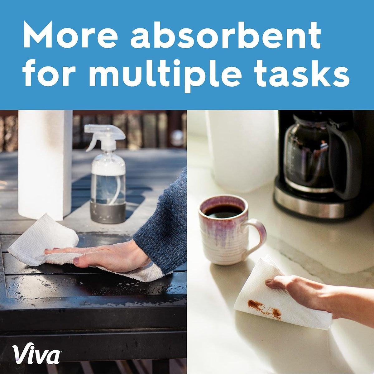 Viva Multi-Surface Cloth Paper Towels, 12 Triple Rolls - view 6