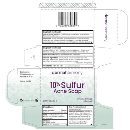 Dermaharmony 10% Sulfur Acne Bar Soap (4 Oz)