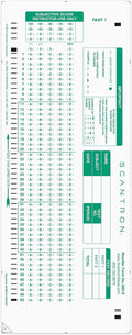 Scantron 882-E Answer Sheets, 100 Question, Pack of 25