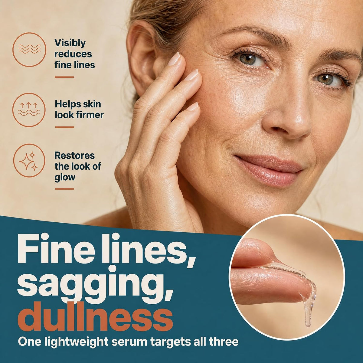Eva Naturals Collagen Multi Peptide Face Serum with Copper Peptides 2 oz - view 4