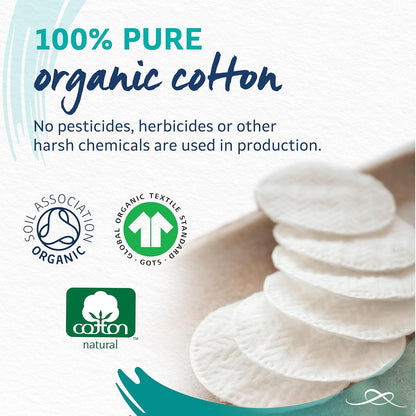 Lil-Lets Organic Cotton Wool Round Pads, 6 x 100 Count - view 3