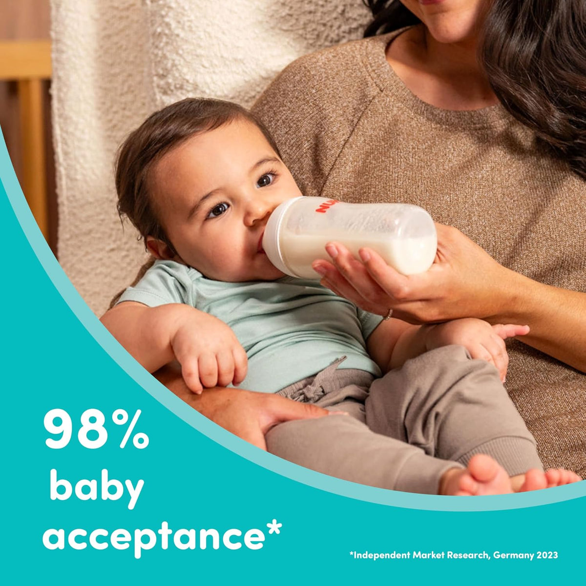 NUK Perfect Match Natural Transition Baby Bottles 8 oz (240 ml), 4 Pack - view 6
