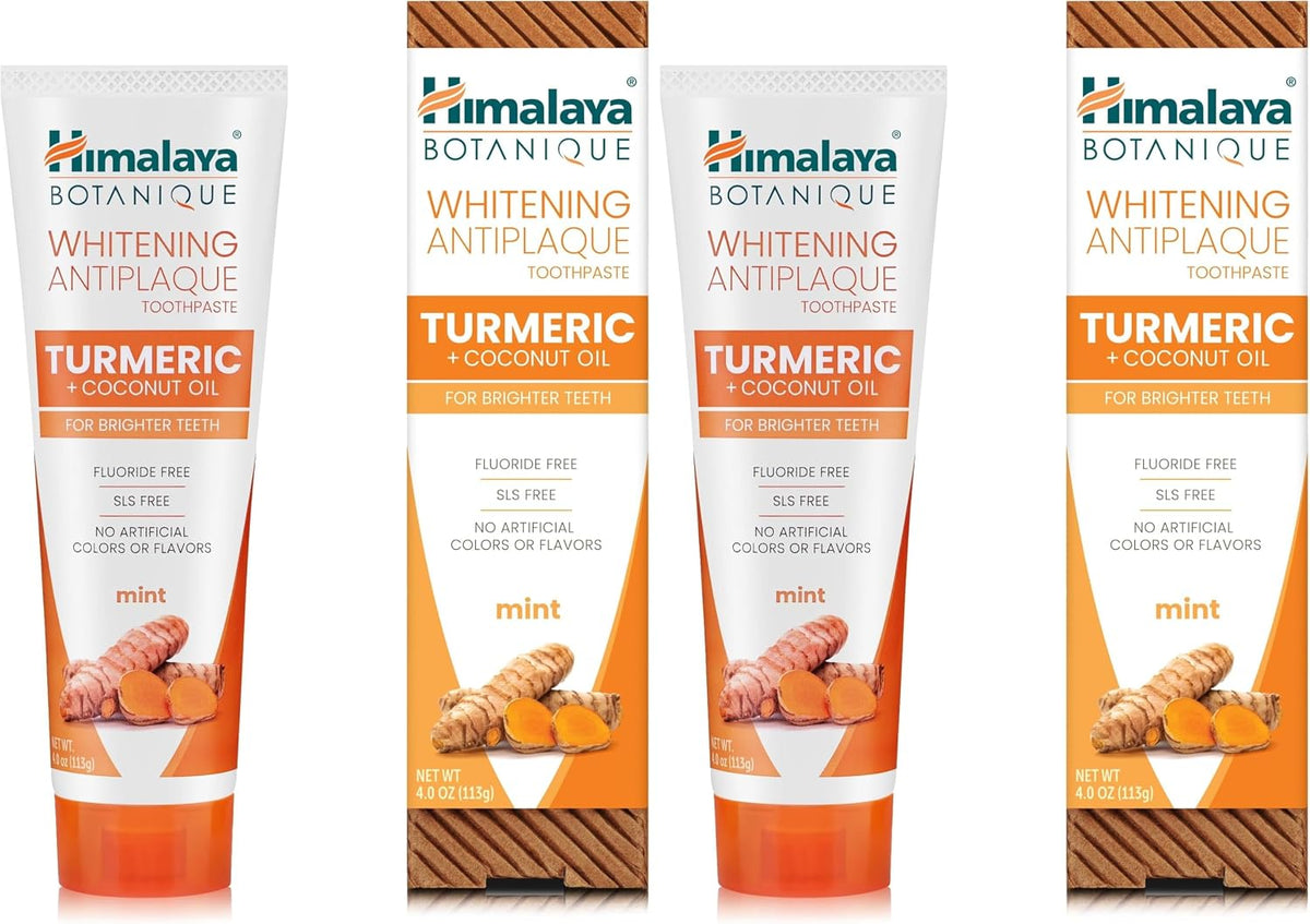 Himalaya Whitening Toothpaste with Turmeric and Coconut Oil 113 g (4 oz), Pack of 2 — product view