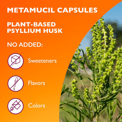 Metamucil Psyllium Husk Fibre Capsules, 300 Capsules - view 5
