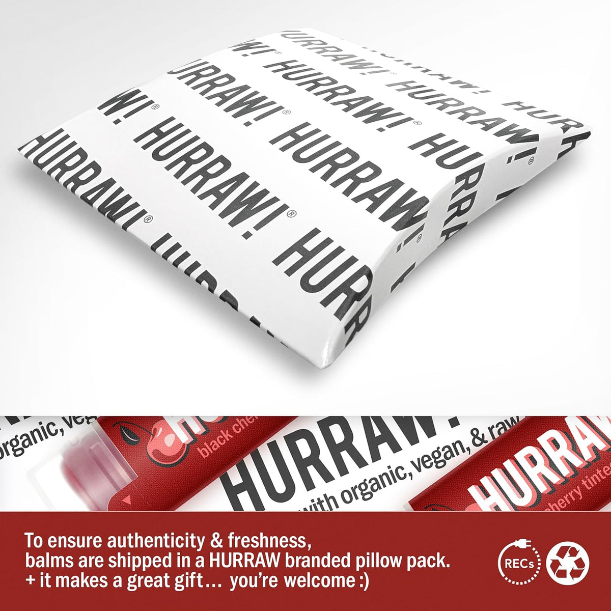 Hurraw! Black Cherry Tinted Lip Balm, Sheer Red Tint - view 4