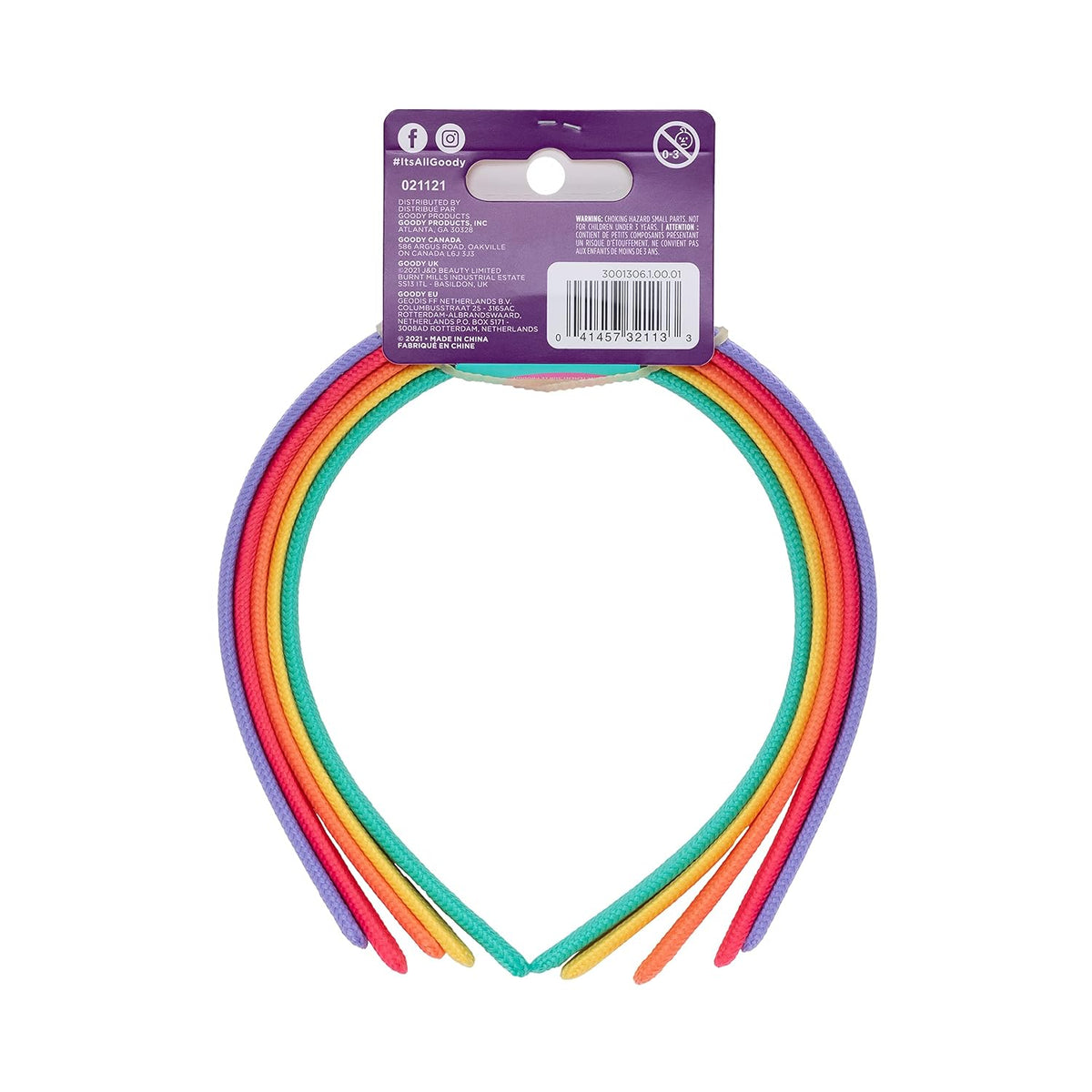 Goody Kids Ouchless Fabric Headbands, Assorted Colours, 5 Count - view 3