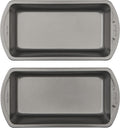 GoodCook Nonstick Loaf Pans, 20.3 x 10.2 cm (8 x 4 Inch), Heavy-Duty Steel, Set of 2, Gray