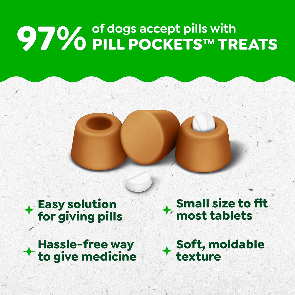 Greenies Pill Pockets for Dogs, Small, Chicken, 30 Treats (3.2 oz) - view 3