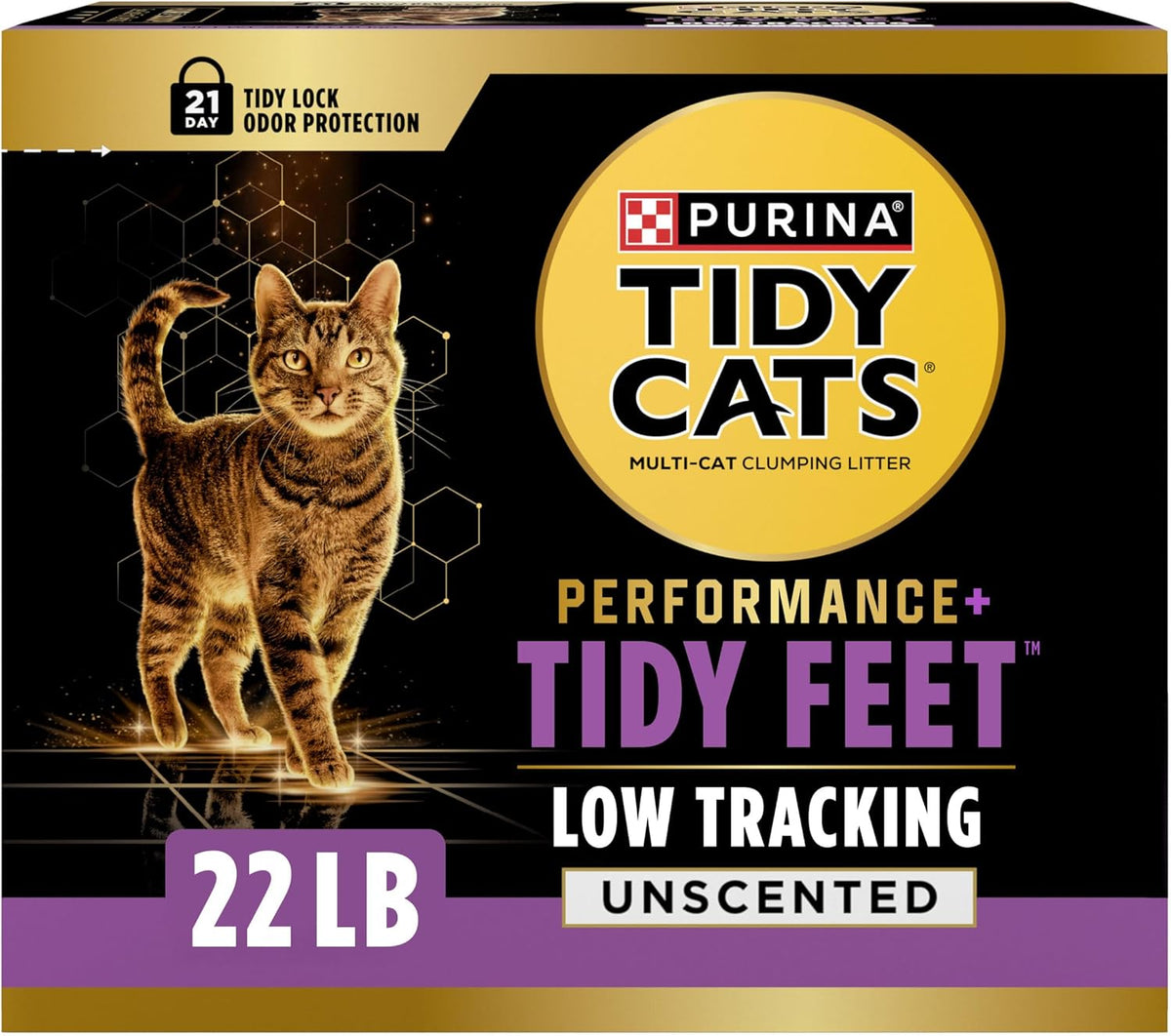 Purina Tidy Cats Performance Plus Tidy Feet Cat Litter, Unscented, 22 lb Box — product view