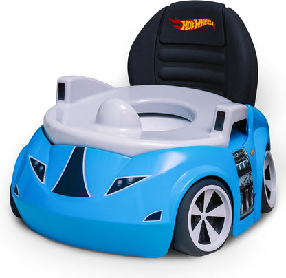 Hot Wheels Blue Race Car Potty Training Toilet with Detachable Seat
