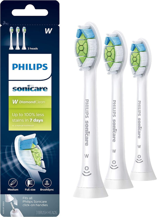 Philips Sonicare W DiamondClean Brush Heads, 3 Pack, White