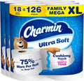 Charmin Ultra Soft Cushiony Touch 2-Ply Toilet Paper 18 Family Mega XL Rolls