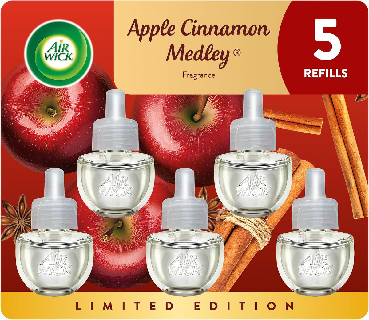 Air Wick Scented Oil Refills Apple Cinnamon Medley 5 x 0.67 fl oz