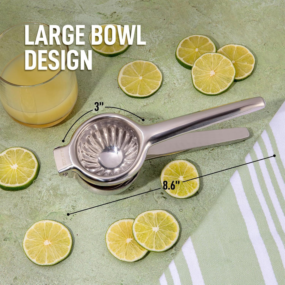 Zulay Kitchen Stainless Steel Lemon Squeezer, Heavy Duty - view 2