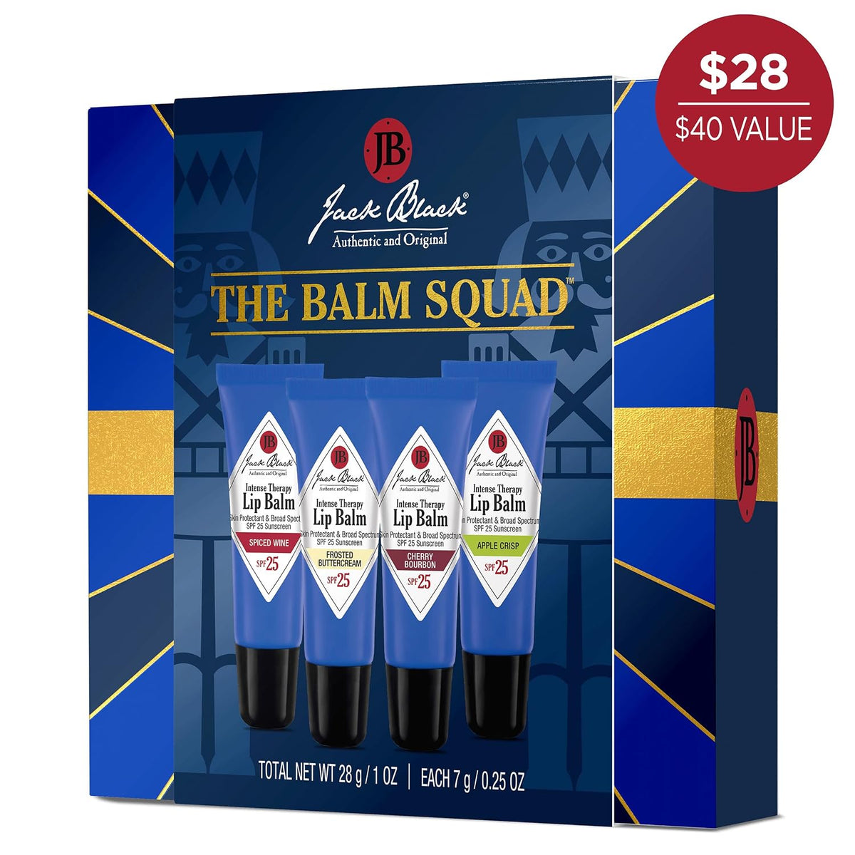 Jack Black Intense Therapy Lip Balm SPF 25, Holiday Set, Pack of 4 - view 2