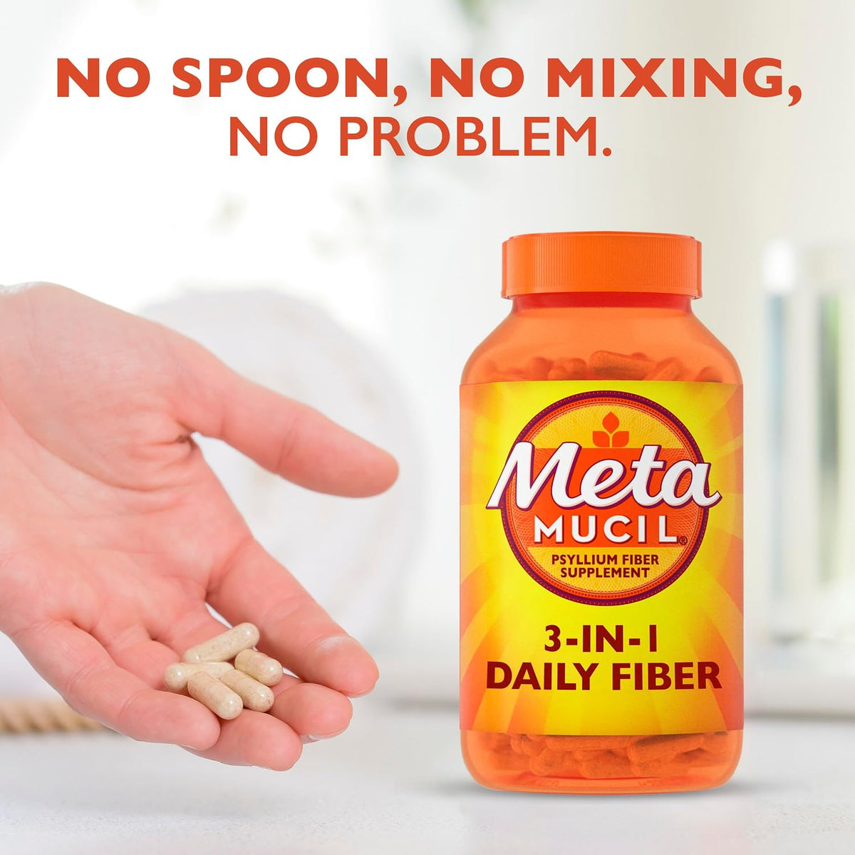 Metamucil Psyllium Husk Fibre Capsules, 300 Capsules - view 4