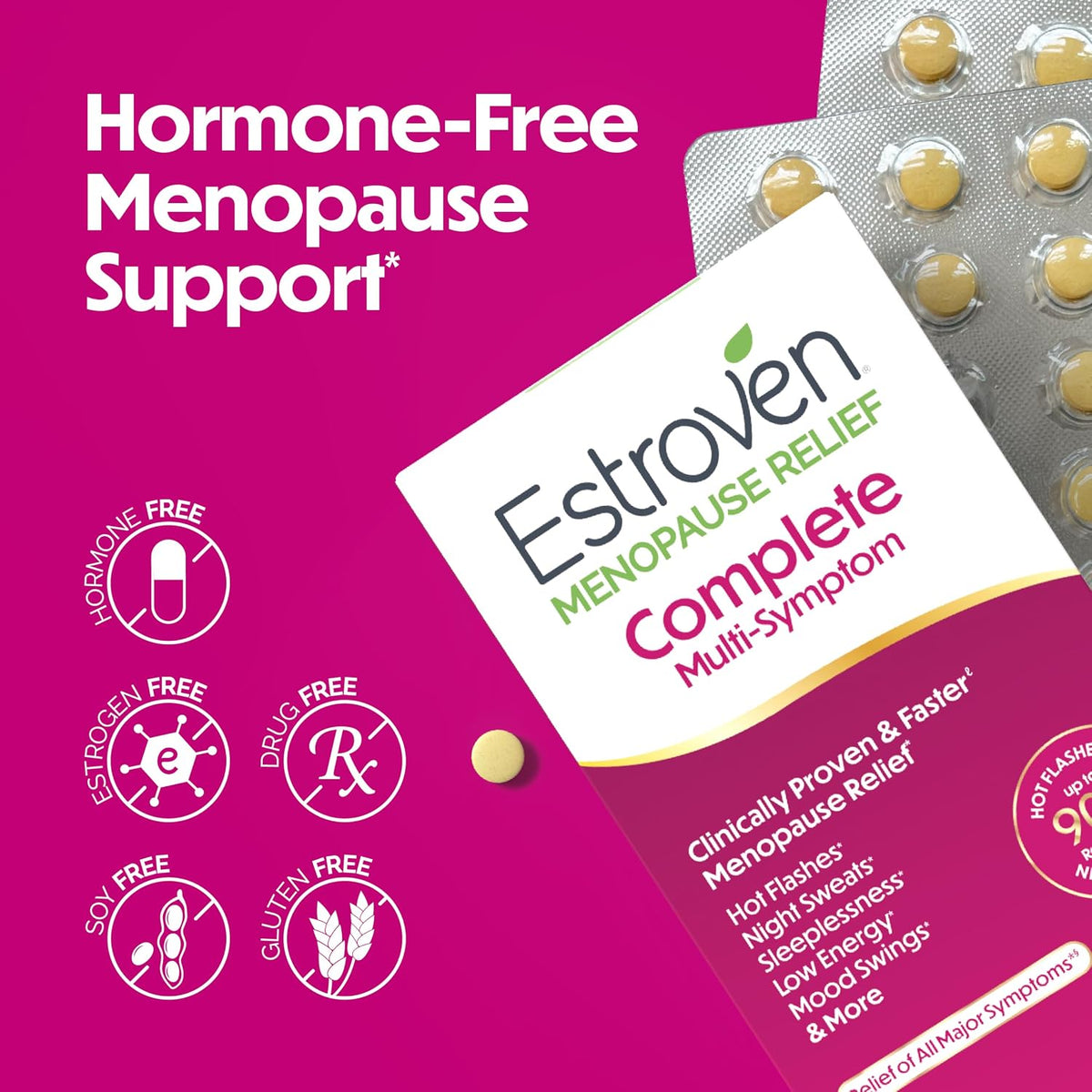 Estroven Complete Multi-Symptom Menopause Supplement for Women, 28 Count - view 3
