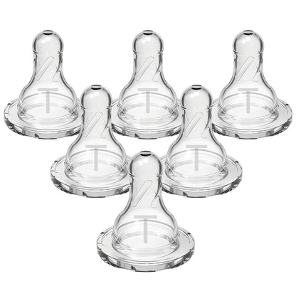 Dr. Brown's Narrow Anti-Colic Level T Baby Bottle Teat, 6 Pack