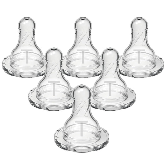 Dr. Brown's Narrow Anti-Colic Level T Baby Bottle Teat, 6 Pack