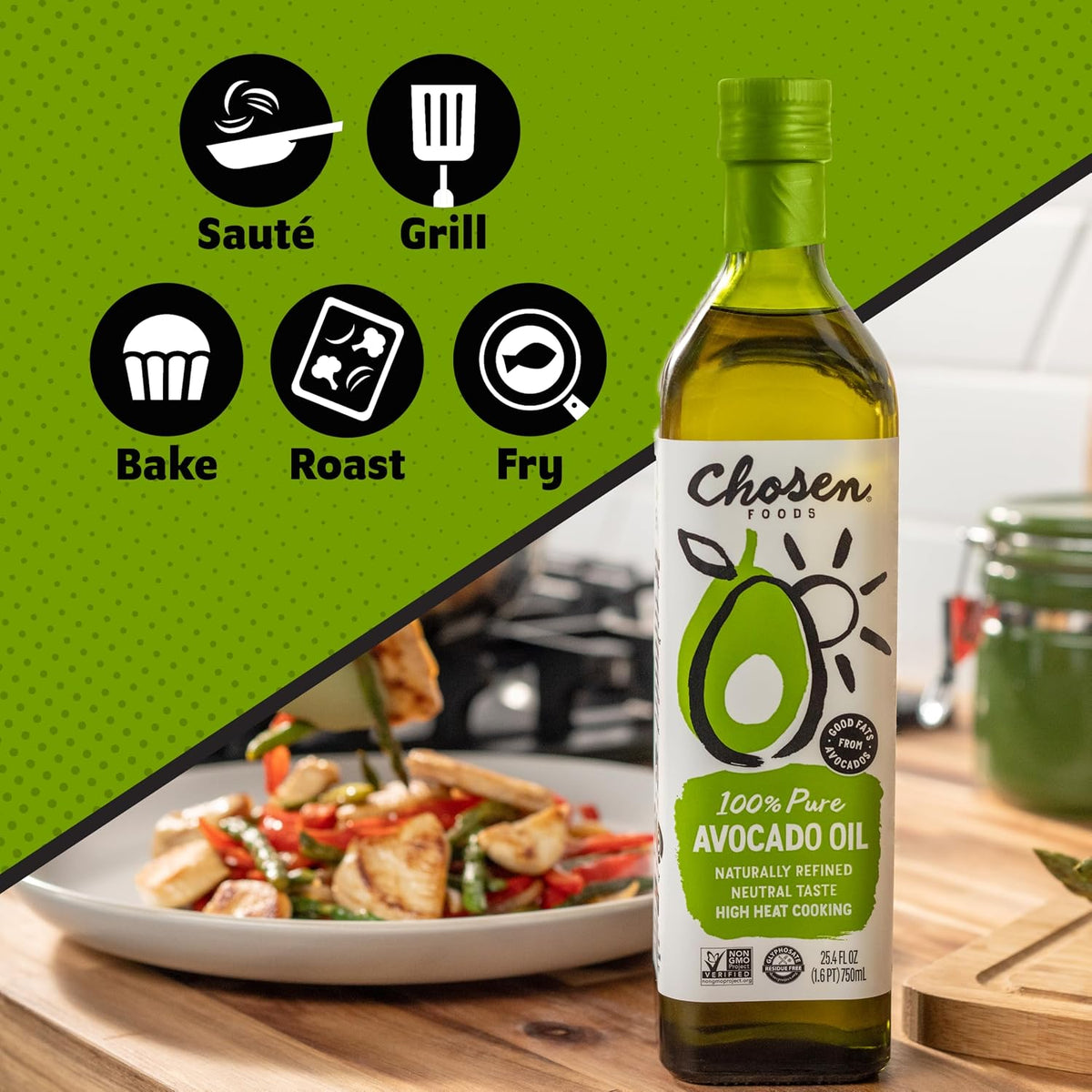 Chosen Foods 100% Pure Avocado Oil, 16.9 oz - view 5