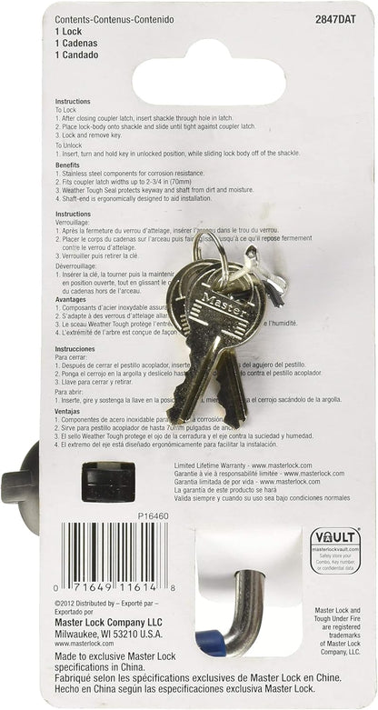 Master Lock 2847DAT Adjustable Stainless Steel Coupler Lock - view 3
