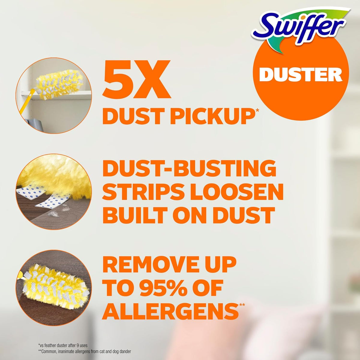 Swiffer Heavy Duty Duster Kit with 3 ft Extendable Handle and 12 Refills - view 2