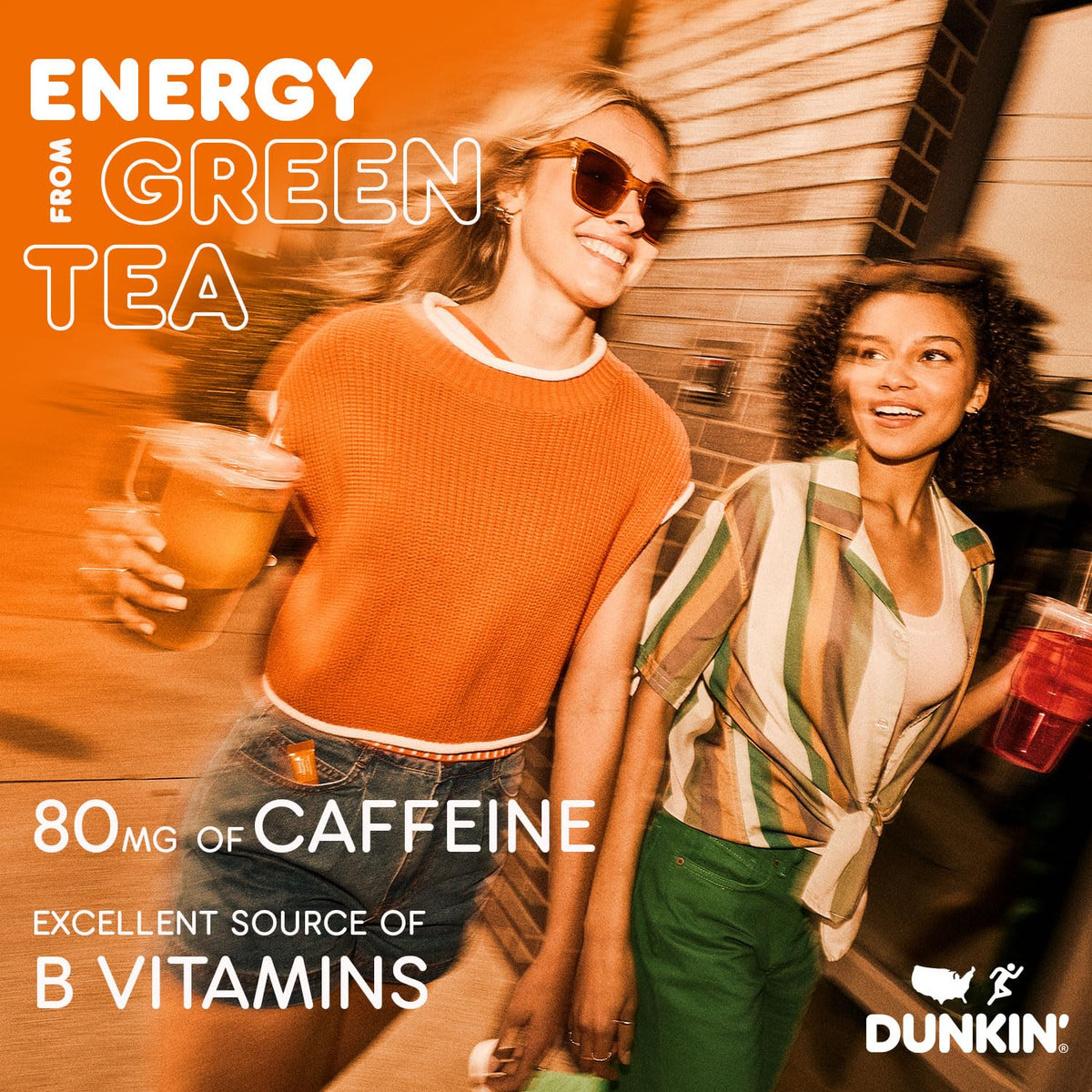 Singles To Go Dunkin' Refreshers Green Tea Drink Mix Packets, 40 Count - view 5