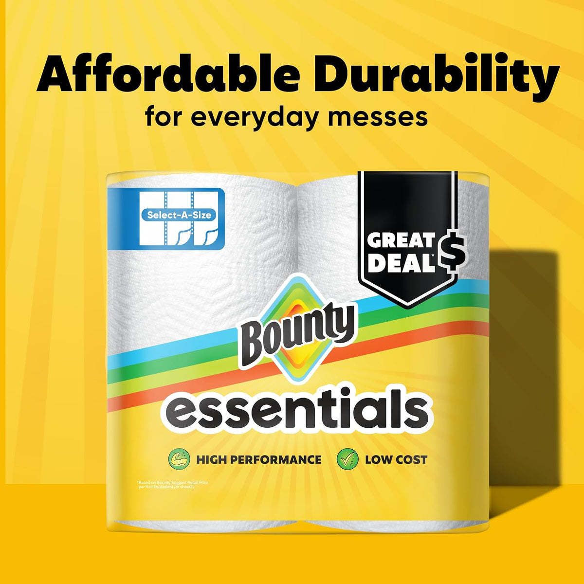 Bounty Essentials Select-A-Size Paper Towels, 6 Double Rolls - view 3