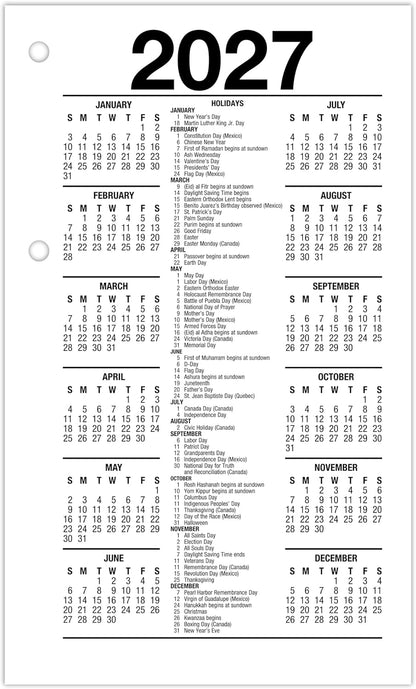 AT-A-GLANCE 2027 Daily Desk Calendar Refill for E1700 Base, 3.5 x 6 Inches - view 3