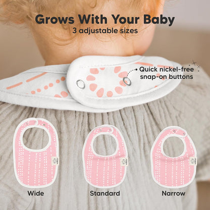 KeaBabies Organic Cotton Baby Bibs, 8 Pack, Sweet Charm - view 4