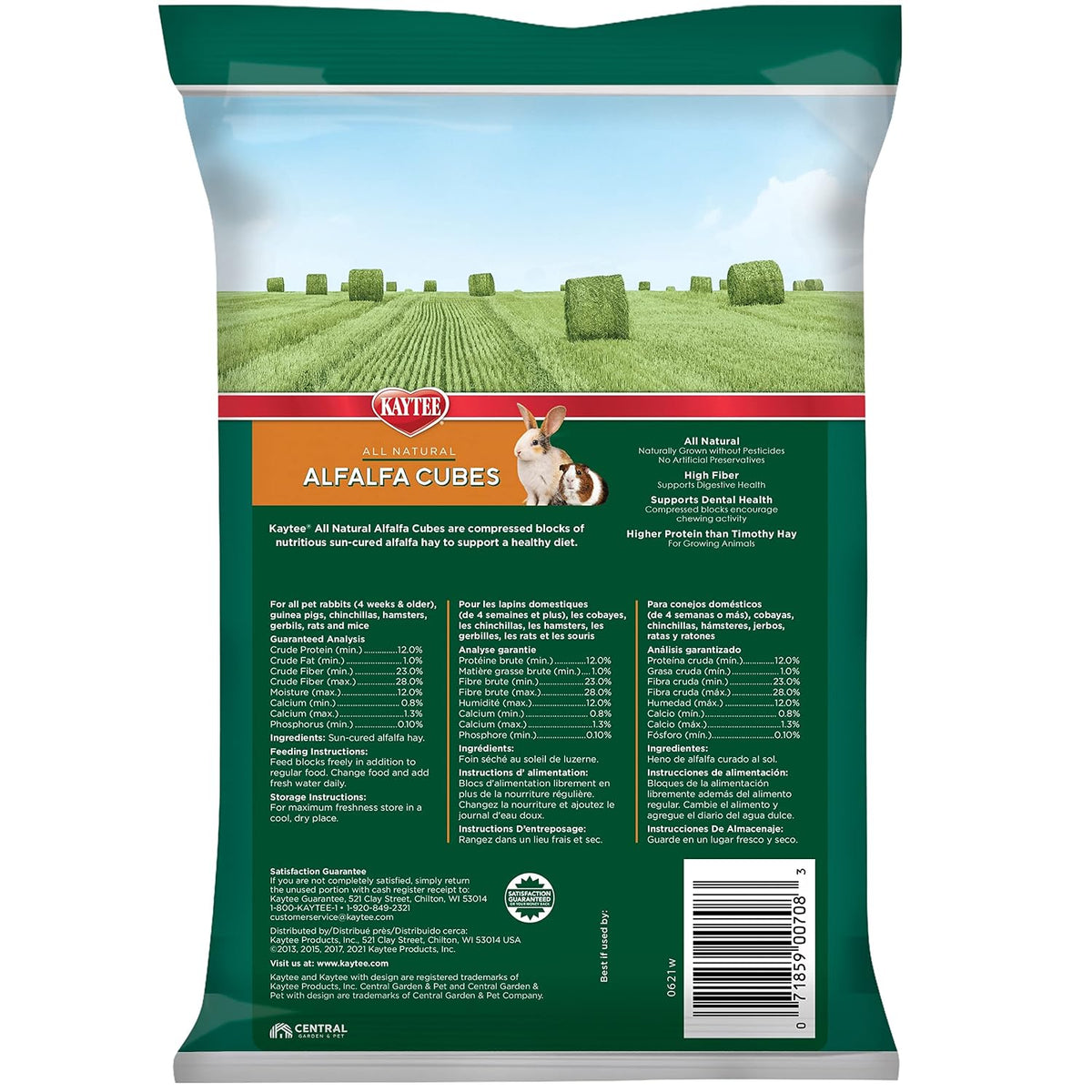 Kaytee Alfalfa Cubes for Small Animals, 15 oz Bag — alternate product view