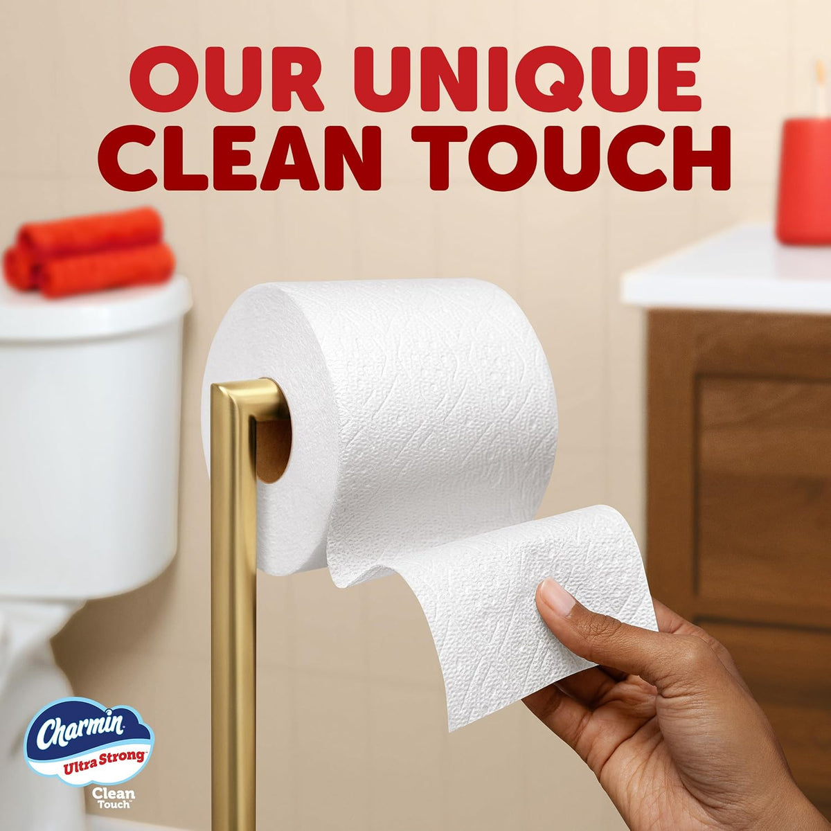 Charmin Ultra Strong Clean Touch Toilet Paper, 18 Family Mega XL Rolls - view 5
