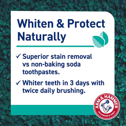 Arm & Hammer 100% Natural Baking Soda Whitening Protection Toothpaste, 2 x 75 ml - view 3