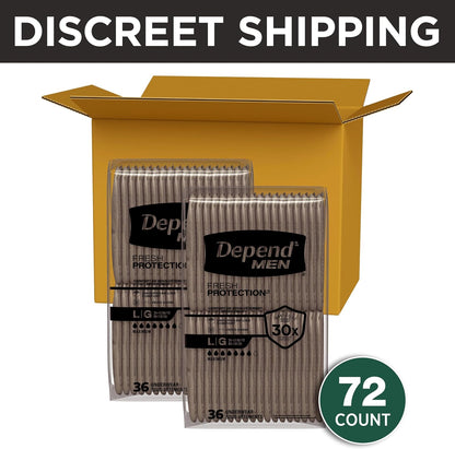 Depend Fresh Protection Incontinence Underwear for Men, Large, 72 Count - view 2