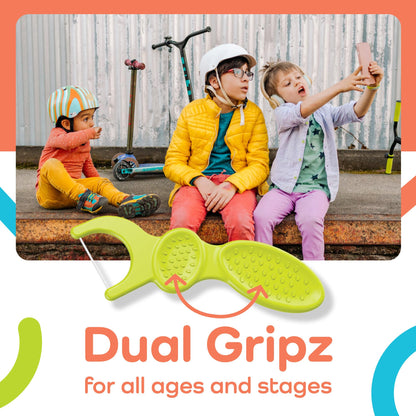 Plackers Kids Dual Gripz Floss Picks, Wild Berry, 75 Count, Pack of 4 - view 6