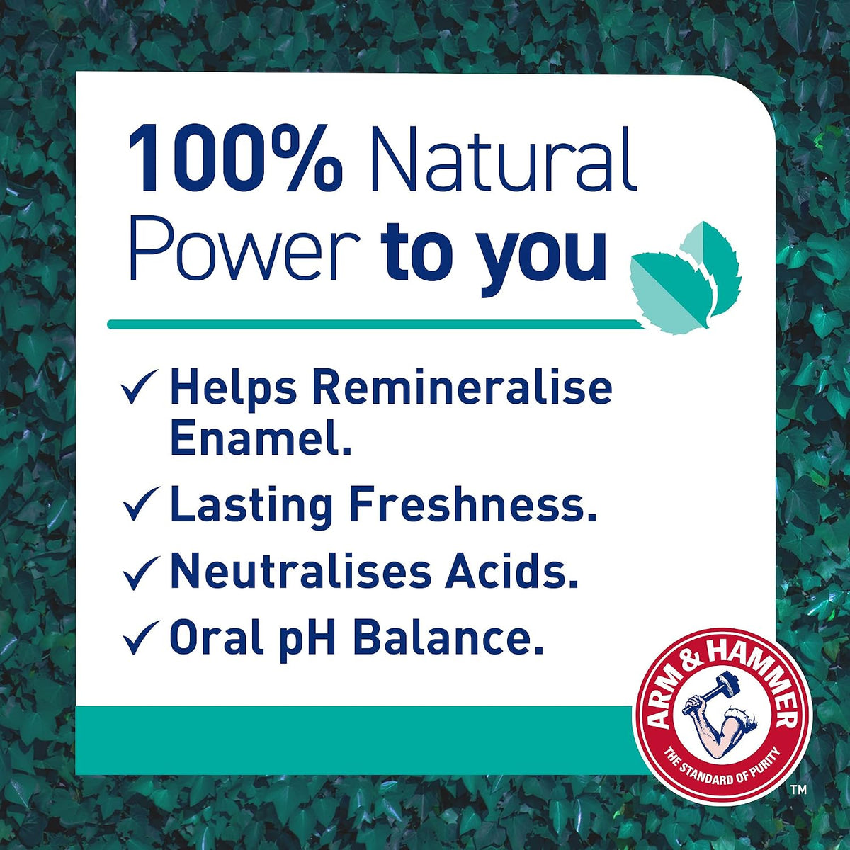 Arm & Hammer 100% Natural Baking Soda Whitening Protection Toothpaste, 2 x 75 ml - view 2