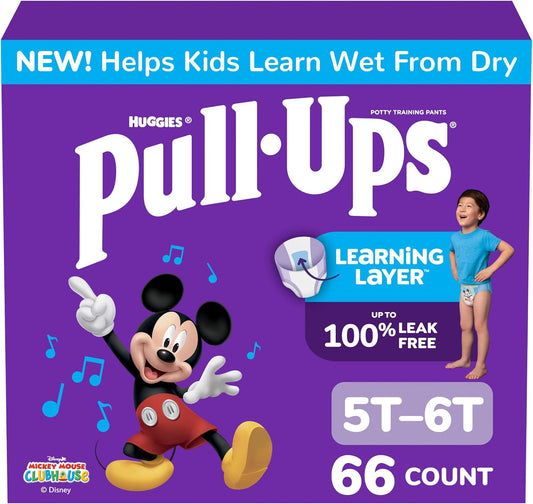Pull-Ups Boys' Potty Training Pants, Size 5T-6T, 66 Count
