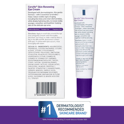 CeraVe Skin Renewing Eye Cream with Peptides, Caffeine & Niacinamide, 0.5 oz - view 6