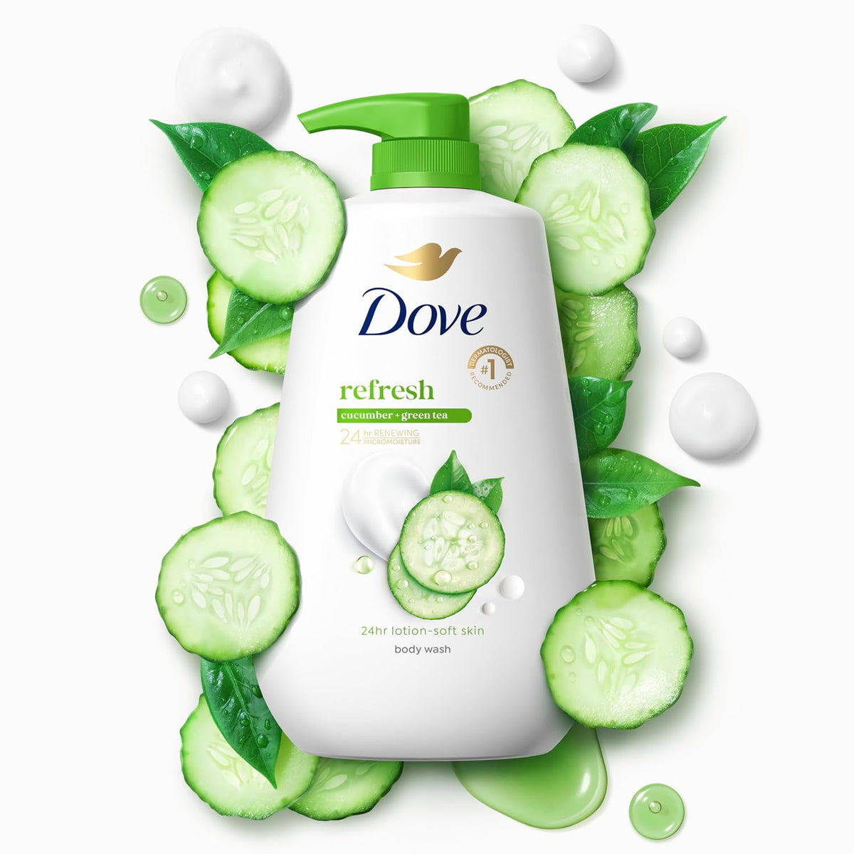 Dove Refresh Cucumber & Green Tea Body Wash, 30.6 oz - view 5