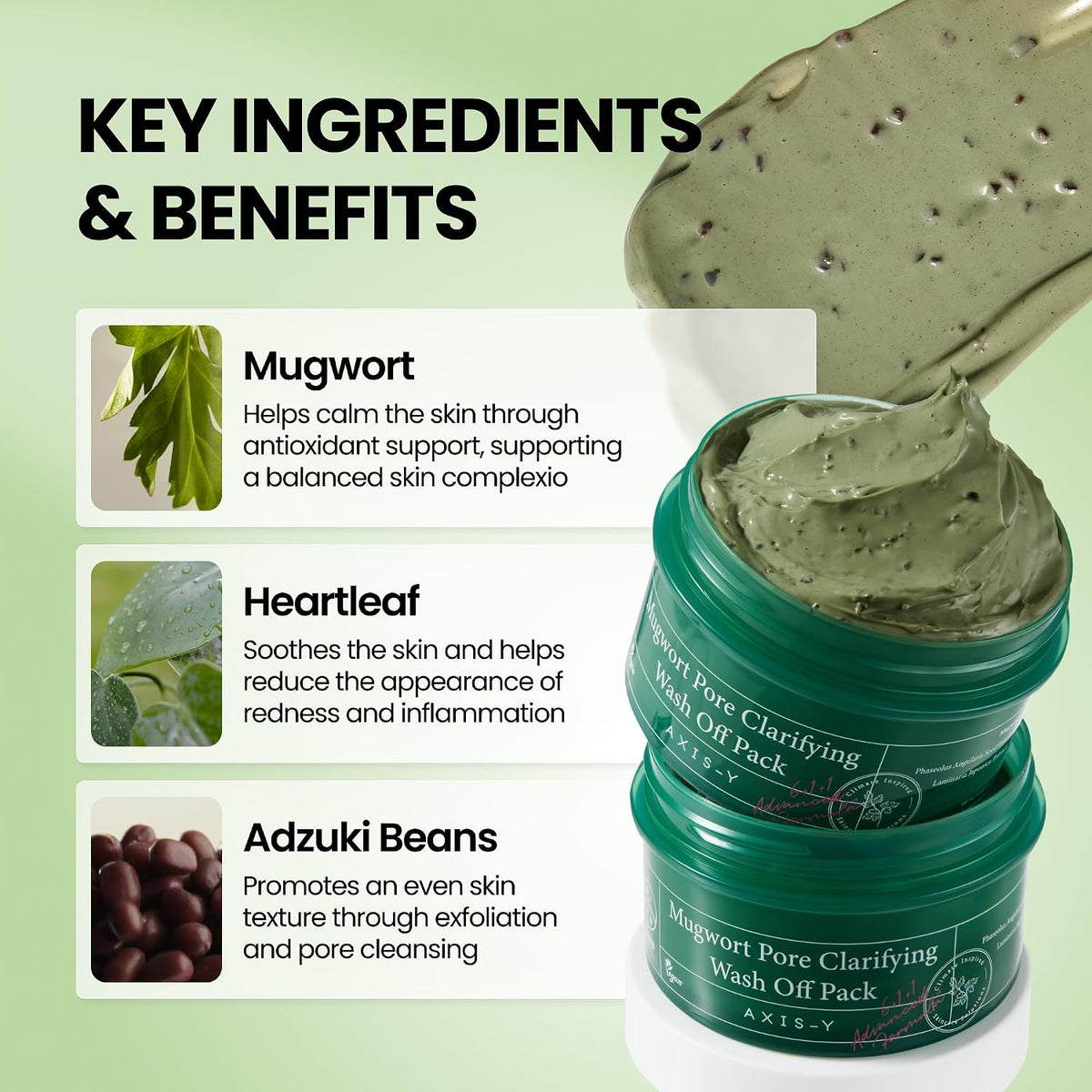 AXIS-Y Mugwort Pore Clarifying Wash Off Pack Face Mask 3.38 fl oz - view 3