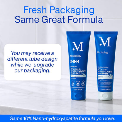 Mouthology 10% Nano Hydroxyapatite Toothpaste, Fluoride Free, Mint 4 oz - view 5