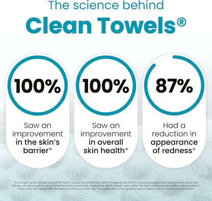 Clean Skin Club Blemish Control Clean Towels XL, 50 Count - view 3