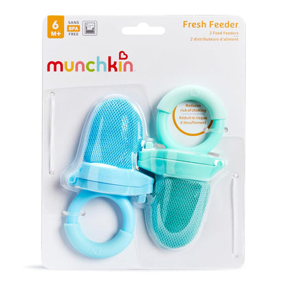 Munchkin Baby Fruit Feeder with Mesh Bags, 2 Pack, Blue/Mint - view 3