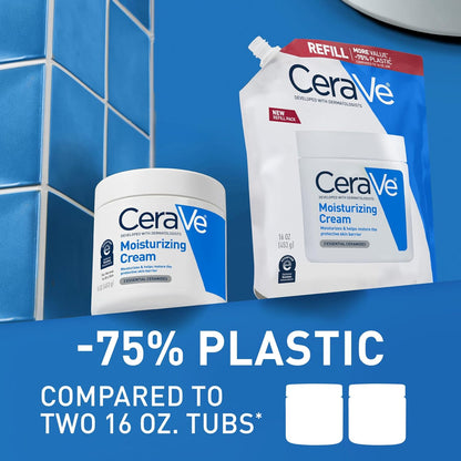 CeraVe Moisturising Cream for Face & Body, Dry Skin, 16 oz Refill - view 3