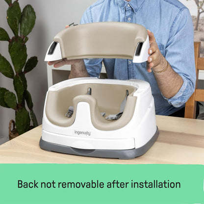 Ingenuity Baby Base 2-in-1 Booster Feeding and Floor Seat, Cashmere - view 5